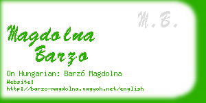 magdolna barzo business card