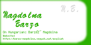 magdolna barzo business card